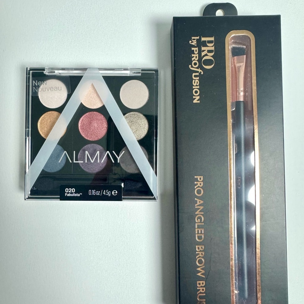 Almay Eyeshadow Palette with Purple, Gold, and Cream Shades